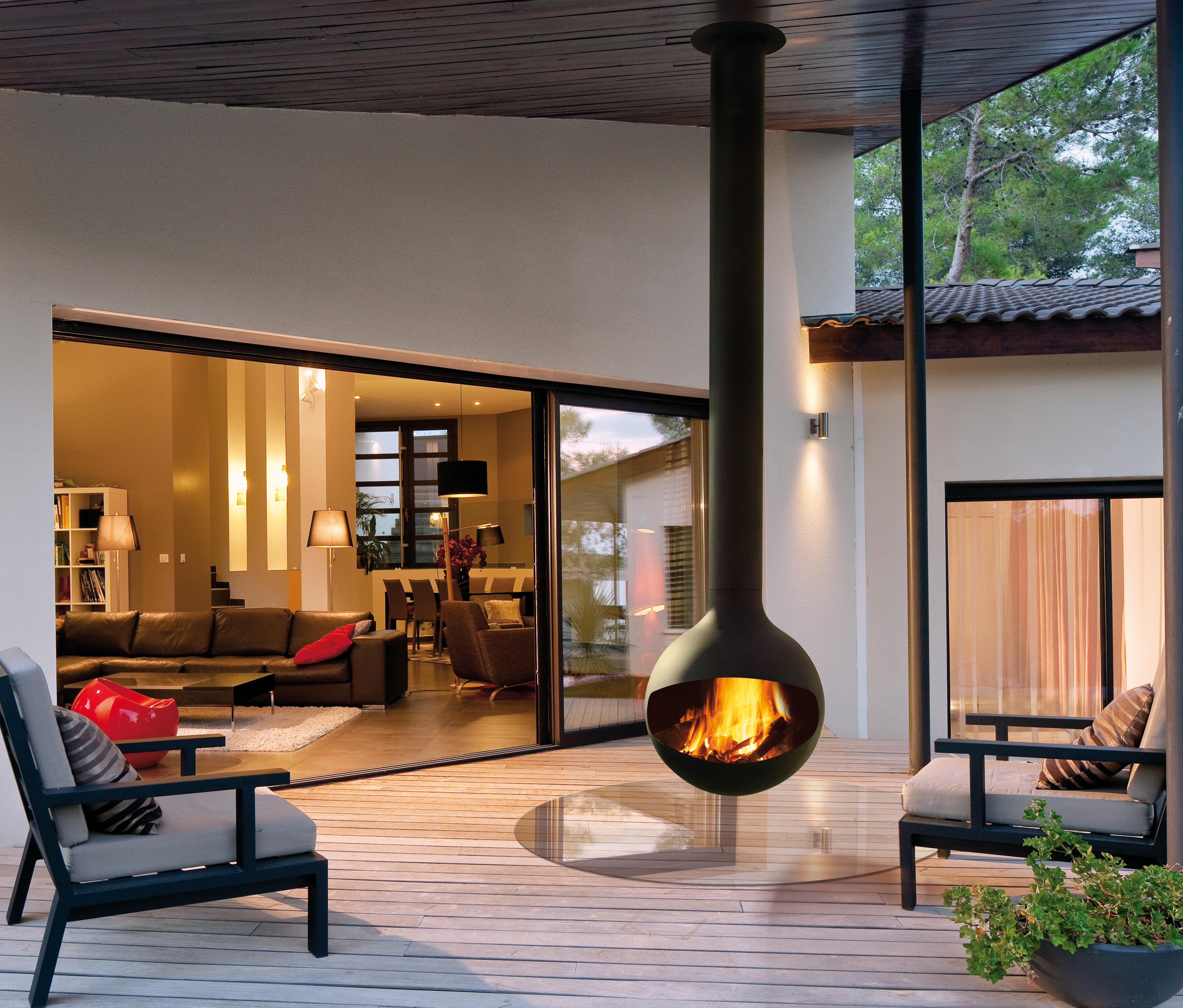 Chimenea design de exterior Bathyscafocus outdoor