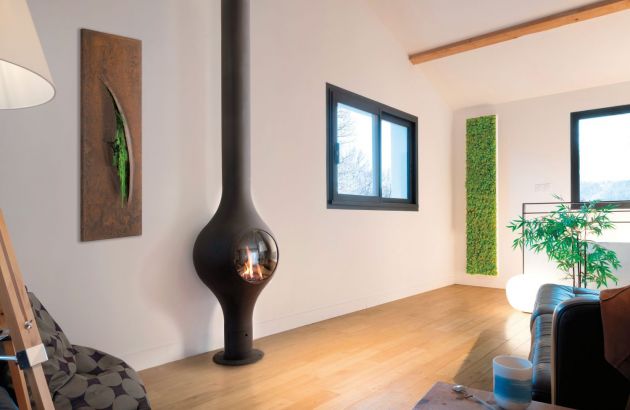 chimeneas de diseño de pared