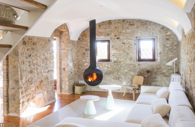 chimenea centrale di diseño Bathyscafocus