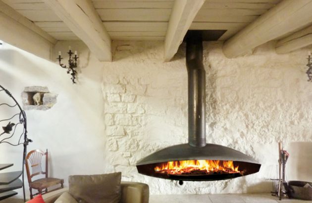 chimenea murale de diseño Antefocus