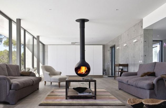 chimenea centrale di diseño Bathyscafocus