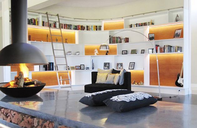 chemenea de diseño contemporáneo central Mezzofocus