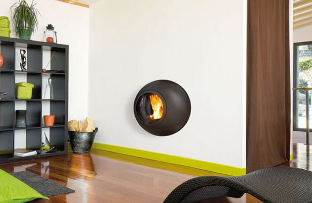 chimenea de diseno de pared Emifocus Hublot da