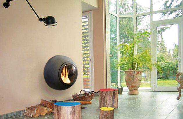 chimenea de diseno de pared Emifocus Hublot