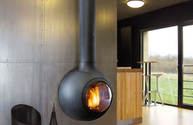 chimenea de diseno de pared Emifocus Hublot