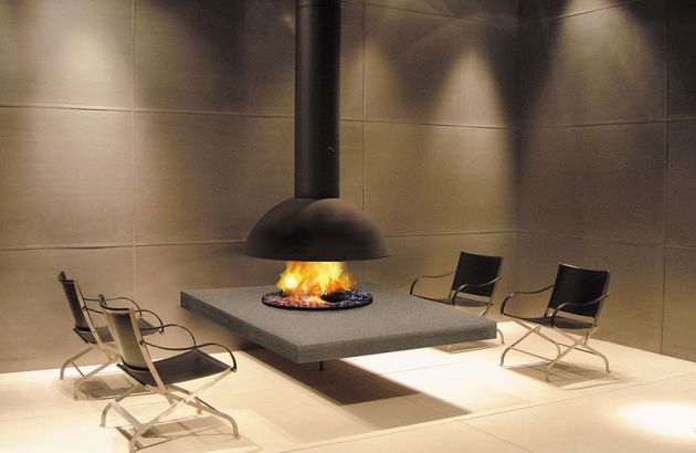 chemenea de diseño contemporáneo central Mezzofocus