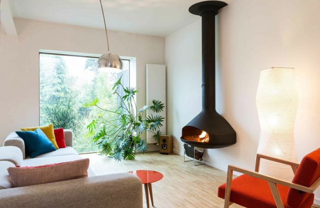 chimenea de diseño de pared Paxfocus