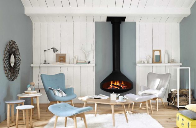 chimenea de diseño de pared Paxfocus