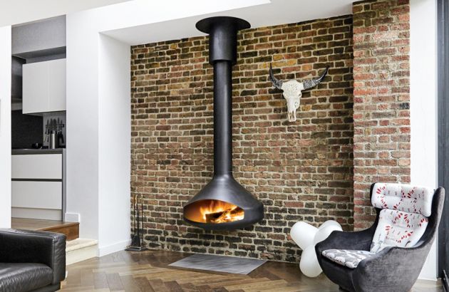 chimenea de diseño de pared Paxfocus