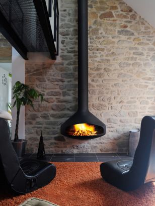 chimenea de diseño de pared Paxfocus